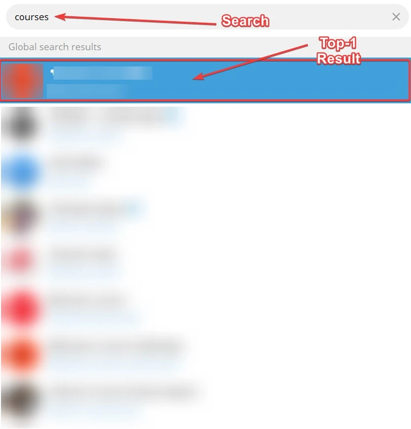 entre no topo do telegrama